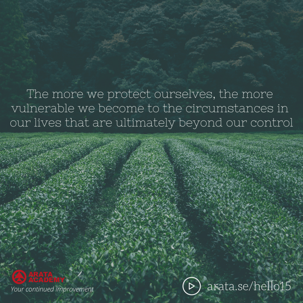 The more we protect ourselves, the more vulnerable we become - Seiiti Arata, Arata Academy