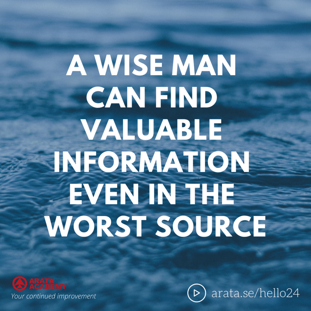 Find valuable information in the worst source - Seiiti Arata, Arata Academy