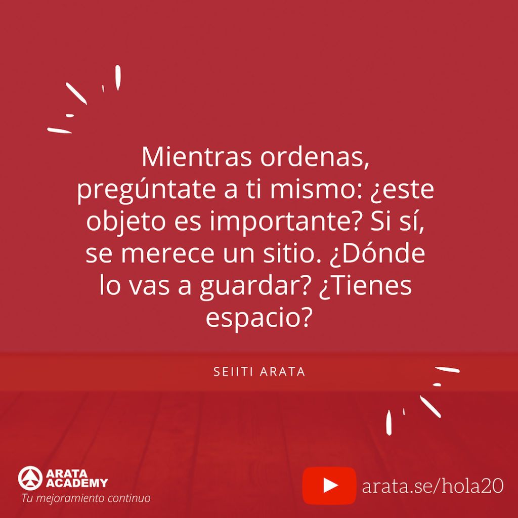 Los primeros pasos para despejar tu casa - ¡Hola! Seiiti Arata 20 - Este objeto es importante.