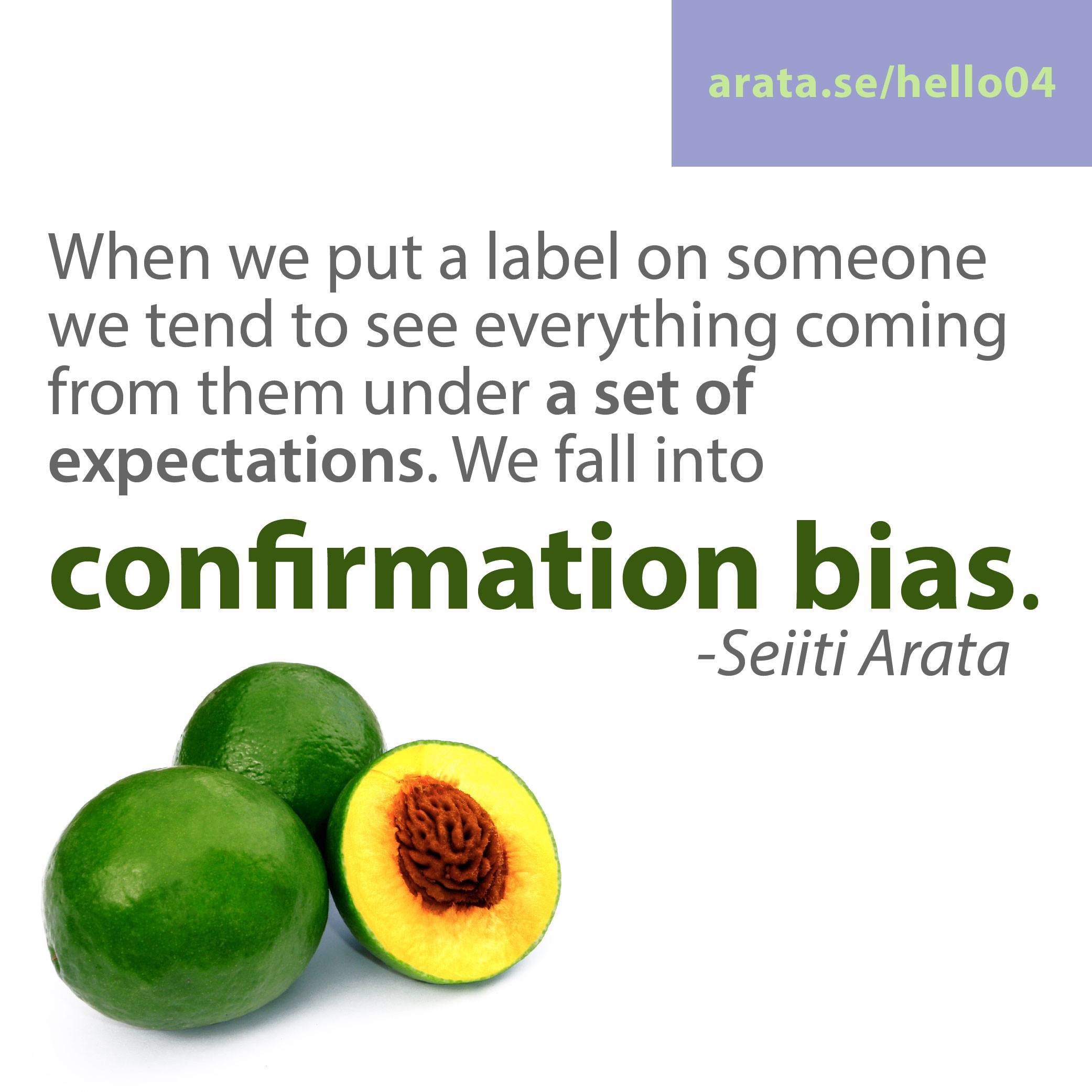 Please don’t label. When we put a label on someone we tend to see everything coming from them under a set of expectations. We fall into confirmation bias.
