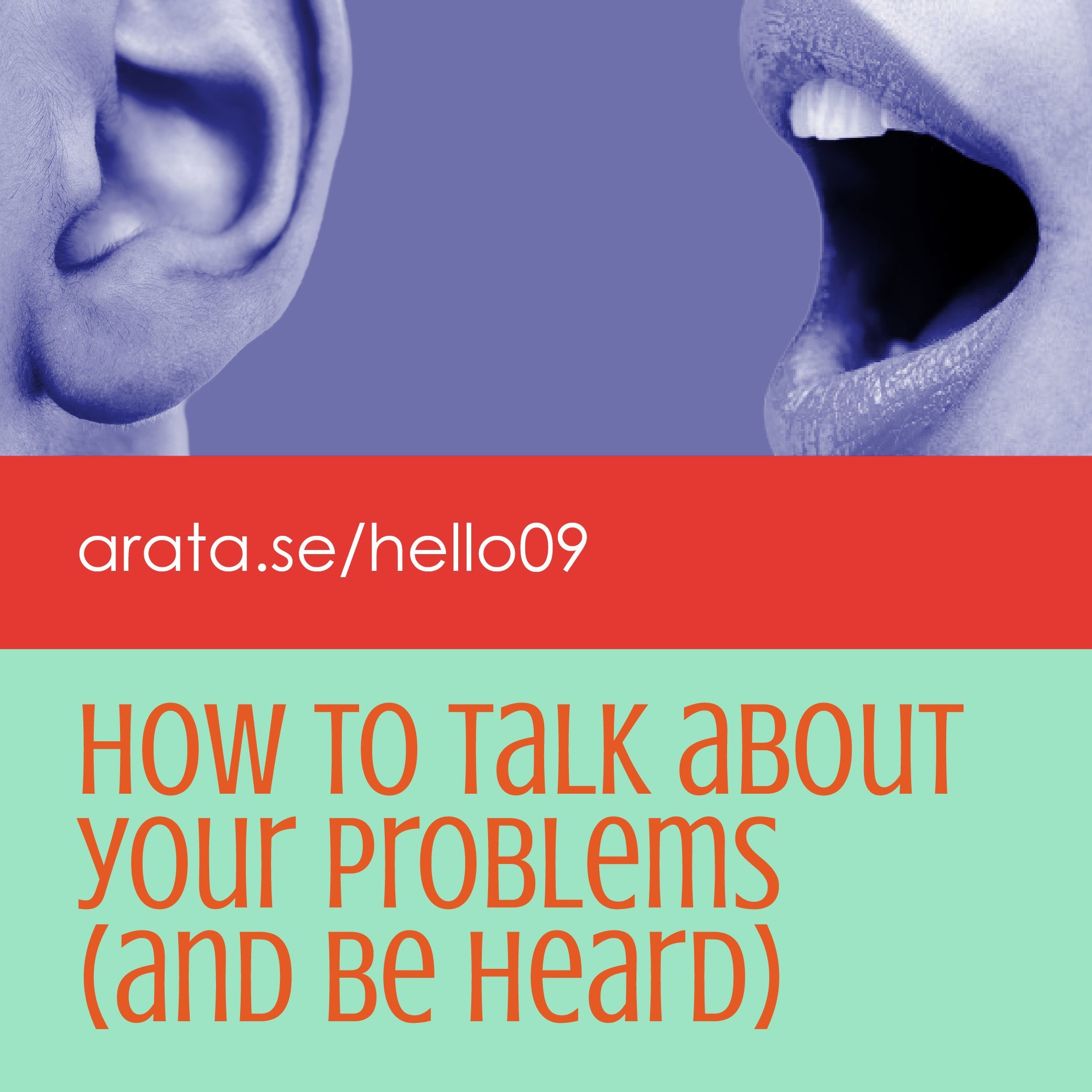 talk your problems out