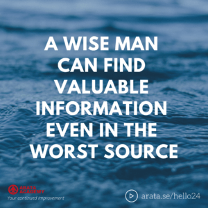 Find valuable information in the worst source - Seiiti Arata, Arata Academy