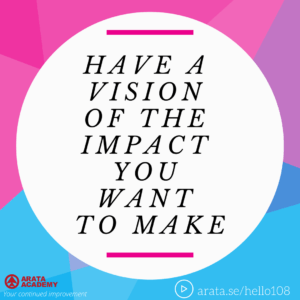 Have a vision of the impact you want to make - Seiiti Arata, Arata Academy