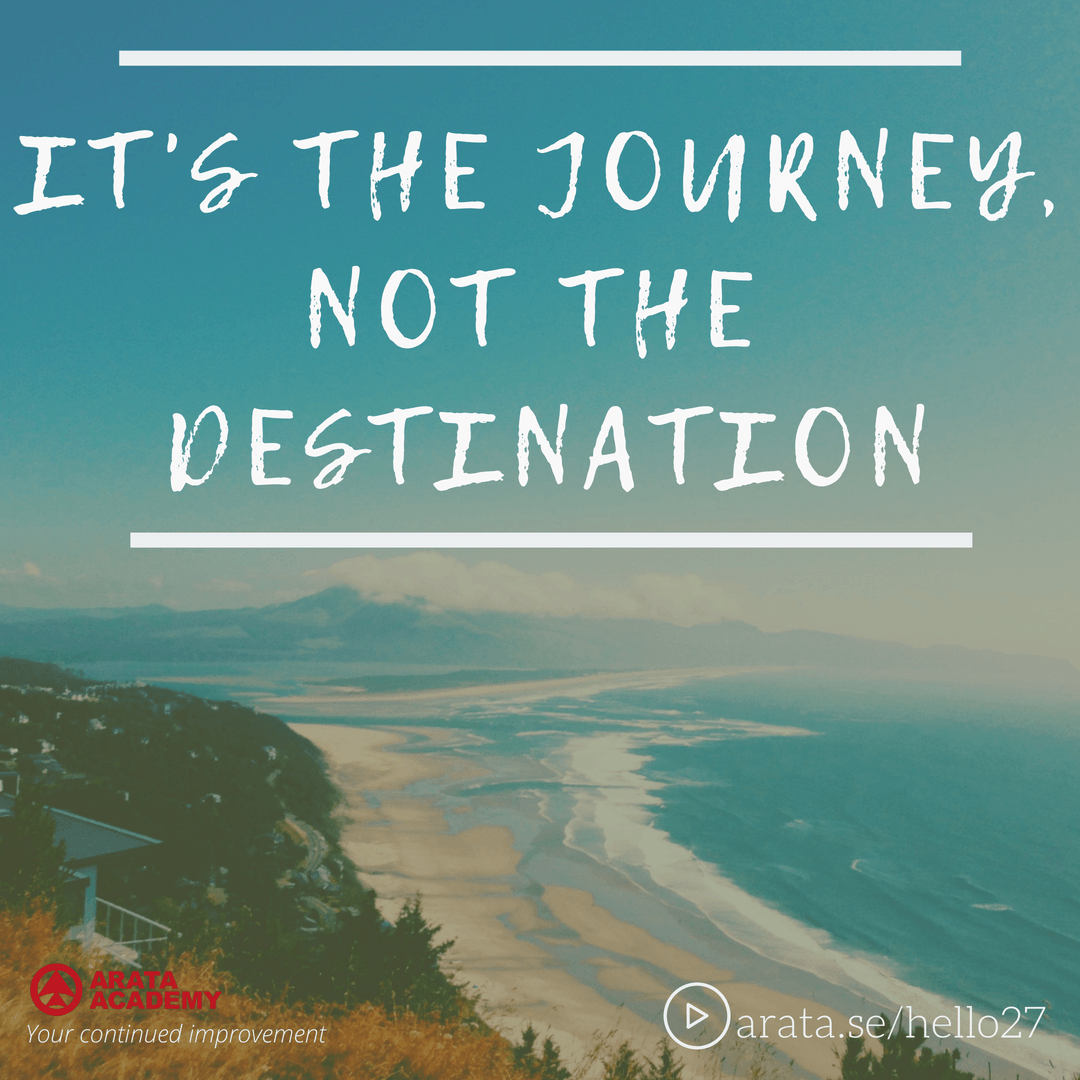 It's all about the Journey, not the Destination