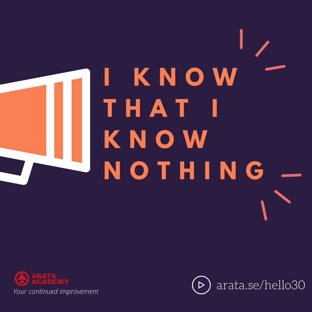 I know that I know nothing - Seiiti Arata, Arata Academy