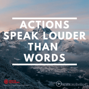 Actions speak louder than words - Seiiti Arata, Arata Academy
