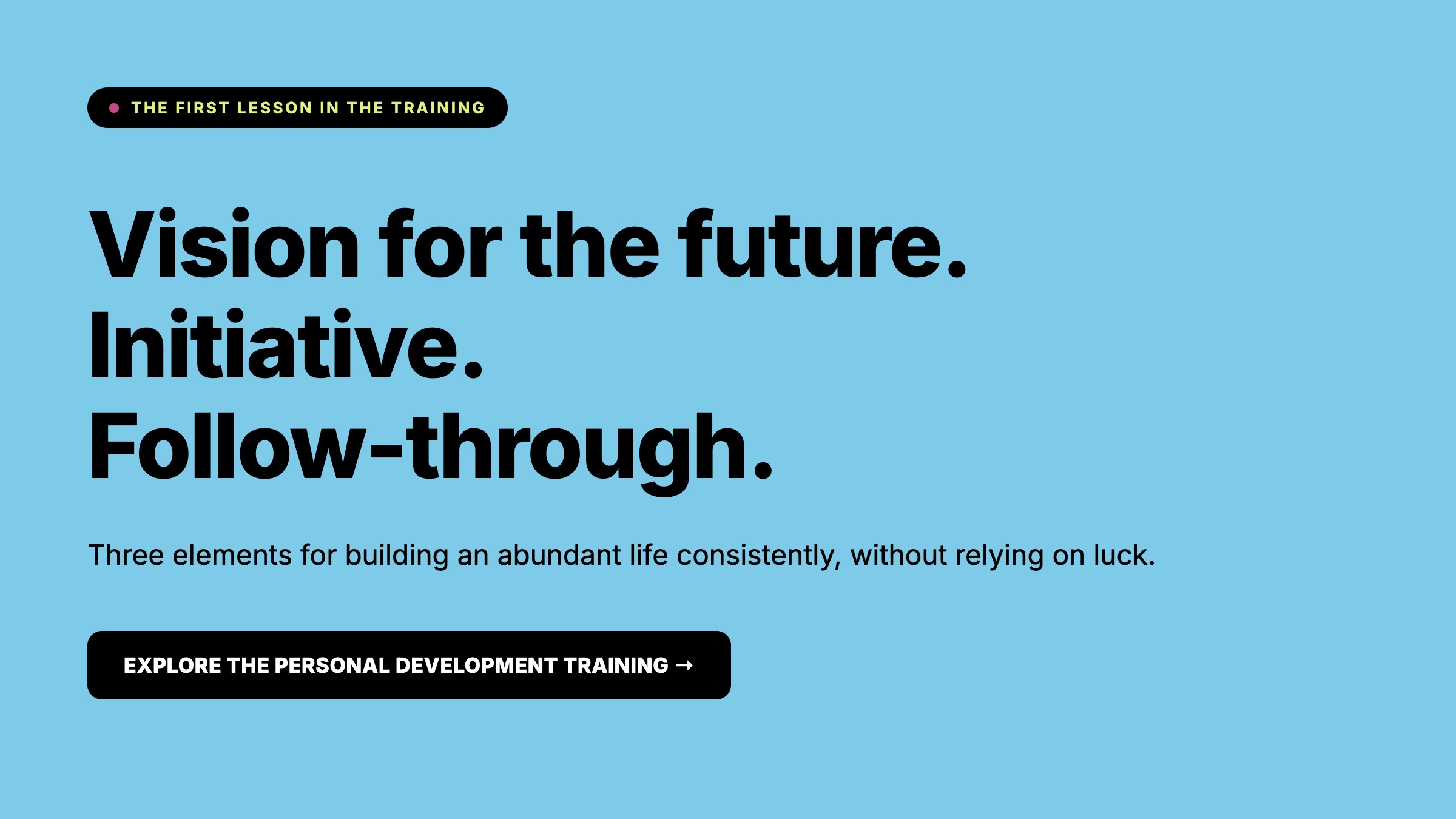 Personal Development, Vision for the future., Initiative., Arata Academy