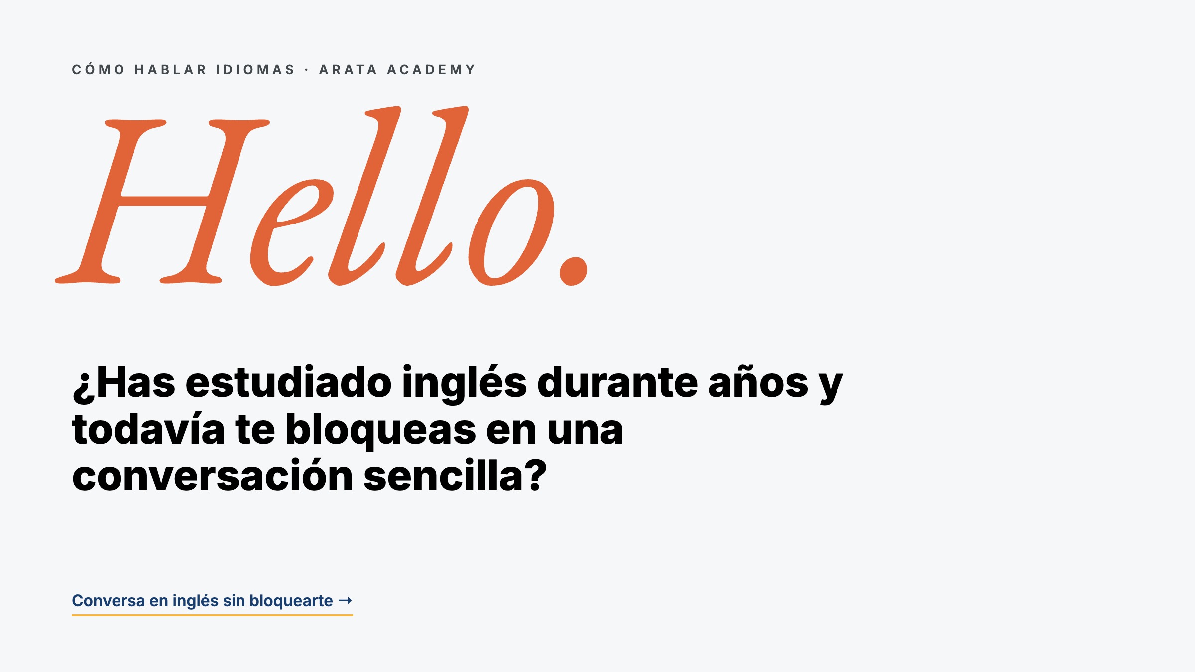 Aprender inglés por tu cuenta Arata Academy