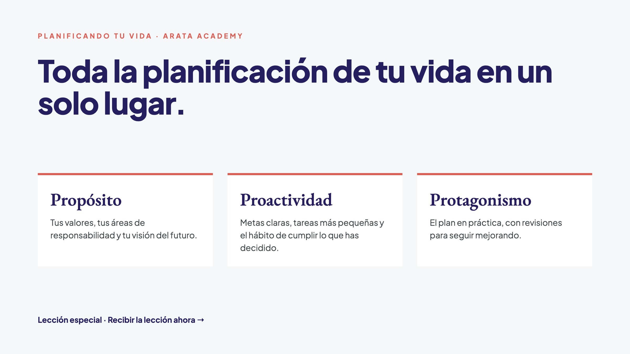 Planificando Tu Vida, propósito, proactividad y protagonismo